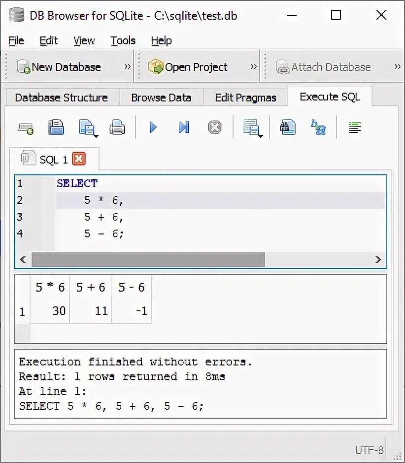 Sqlite table