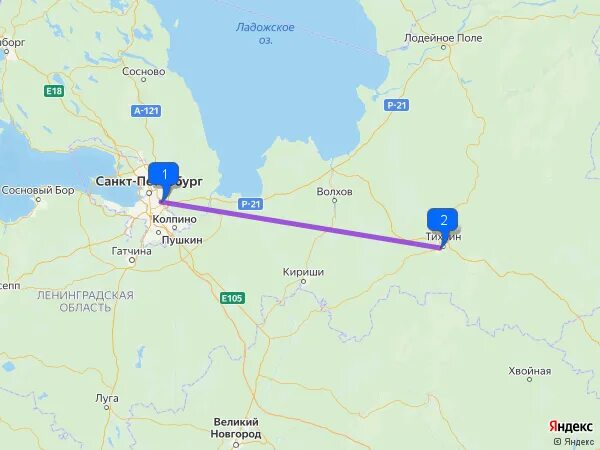 Тихвин сколько до санкт петербурга