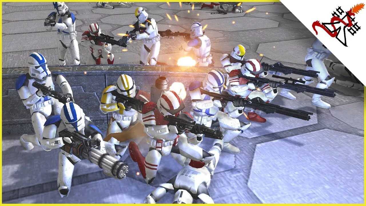 Clone vs clone. Clones 501 and droids.