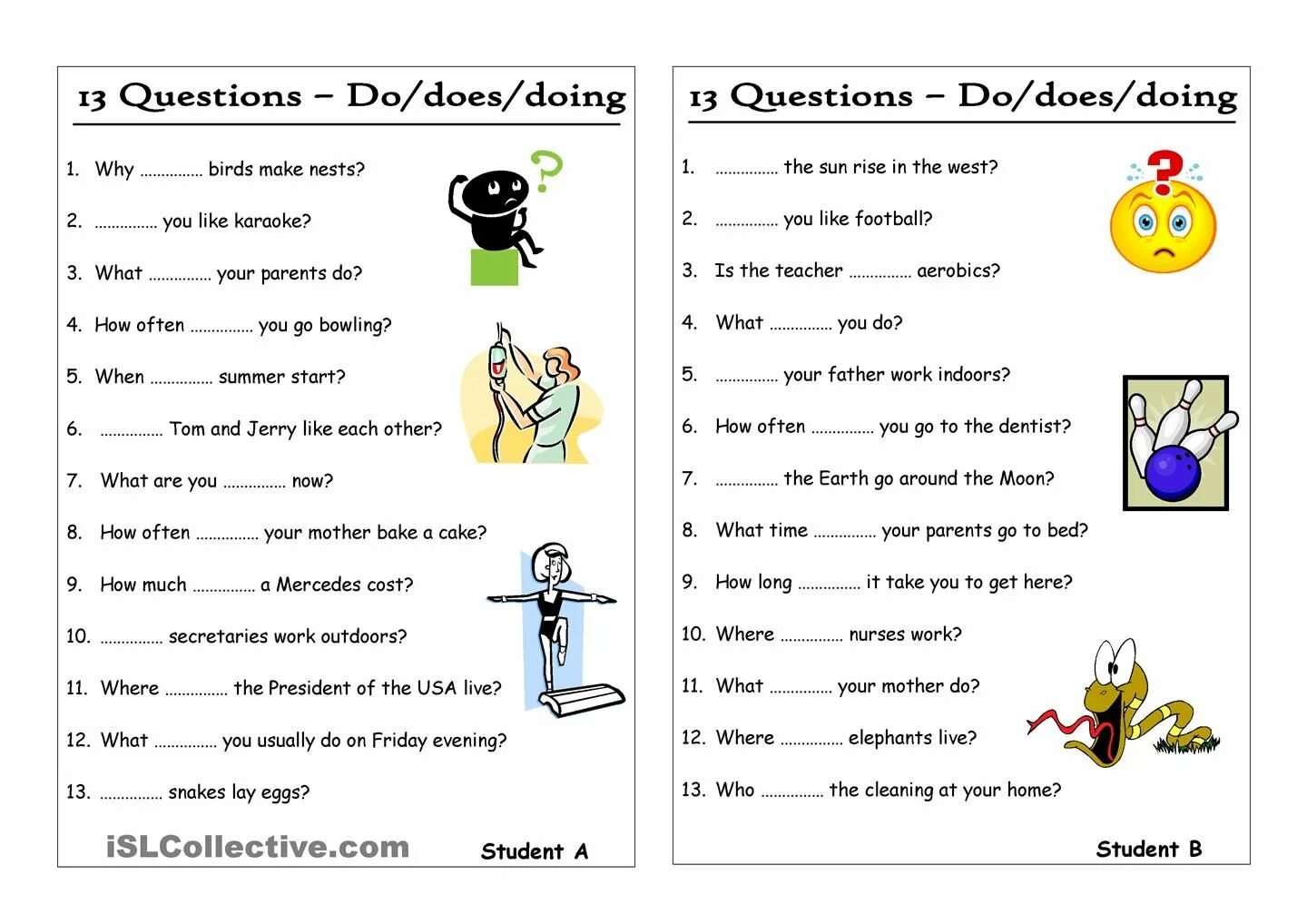 I often answer. Do does упражнения Worksheet. Do does is are упражнения. To be do does упражнение. Present simple questions упражнения.
