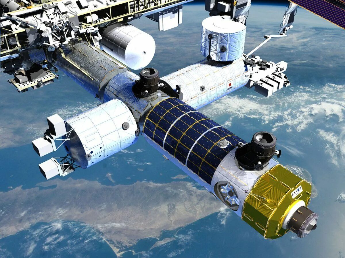 Space station. Космическая орбитальная станция МКС. Axiom Space МКС. Axiom Space Station Module. Космические технологии.