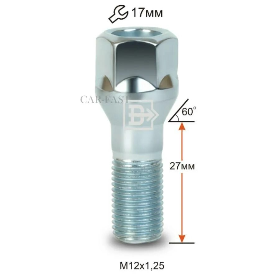 Болт колесный m12x1.25 l17/35 хром bi100921. Болт колесный m12x1.25 l17/35 хром. Болт 12x1.5 конус. Болт m12x1.25 131.