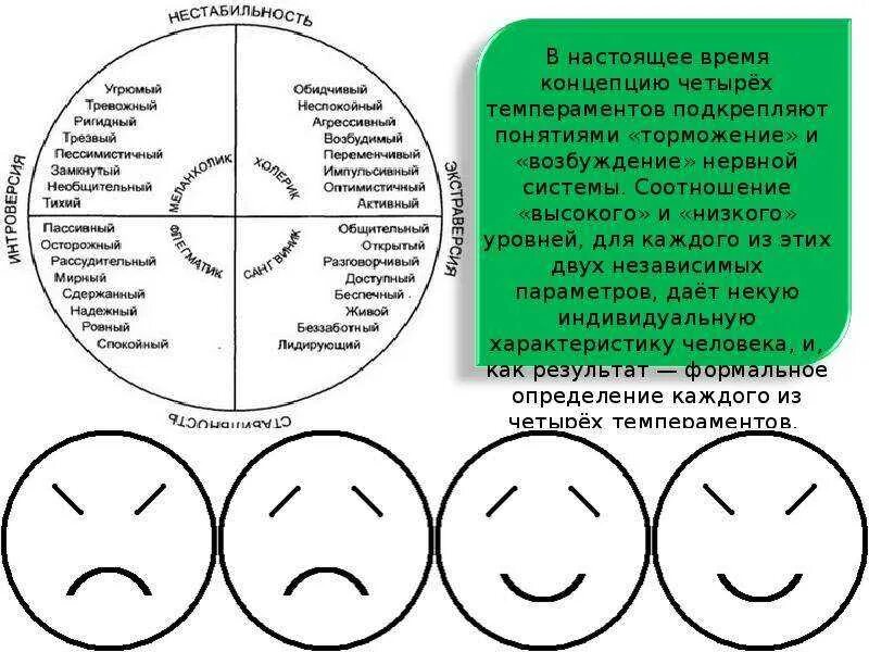 Темперамент. Типы темперамента. Тест на Тип темперамента. Тесты определяющие темперамент.