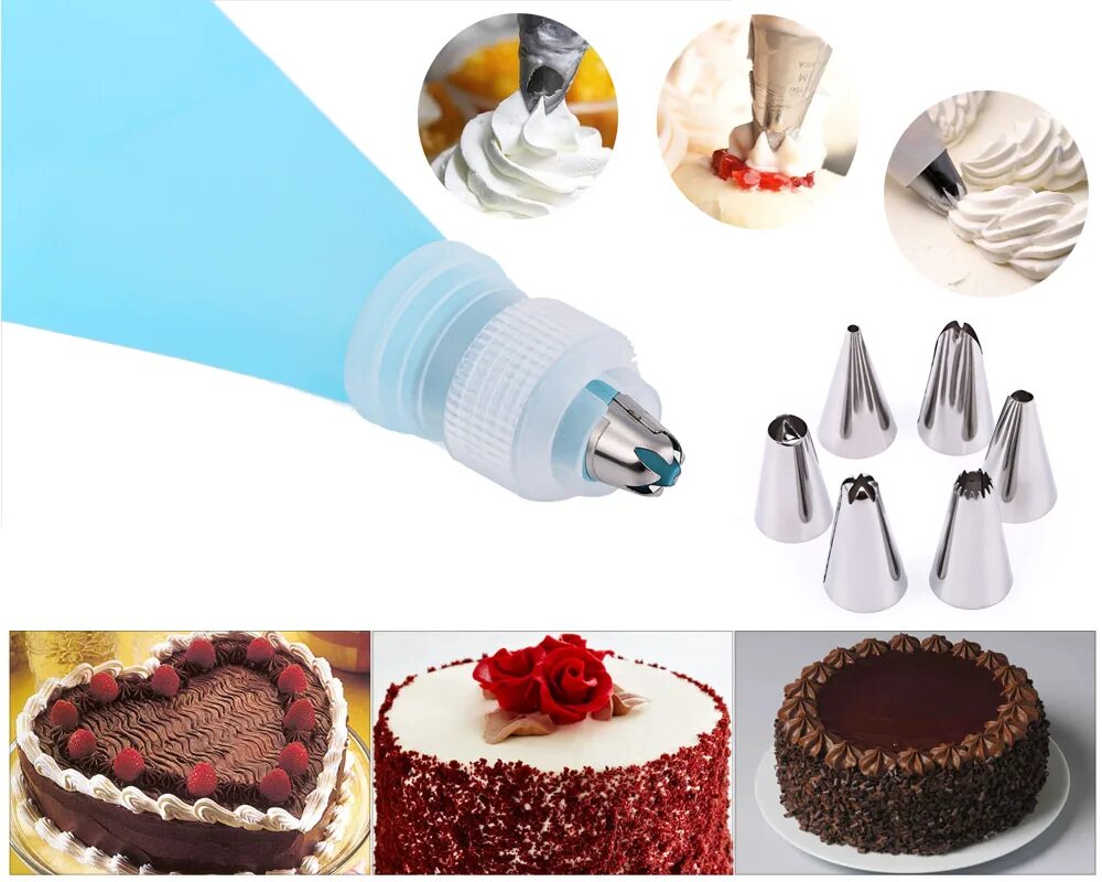 украшение из кондитерского мешка. декор торта кремом насадками. набор кондитерских насадок cake decorator. крем для розочек для украшения. украшение торта кодитерским мхом.