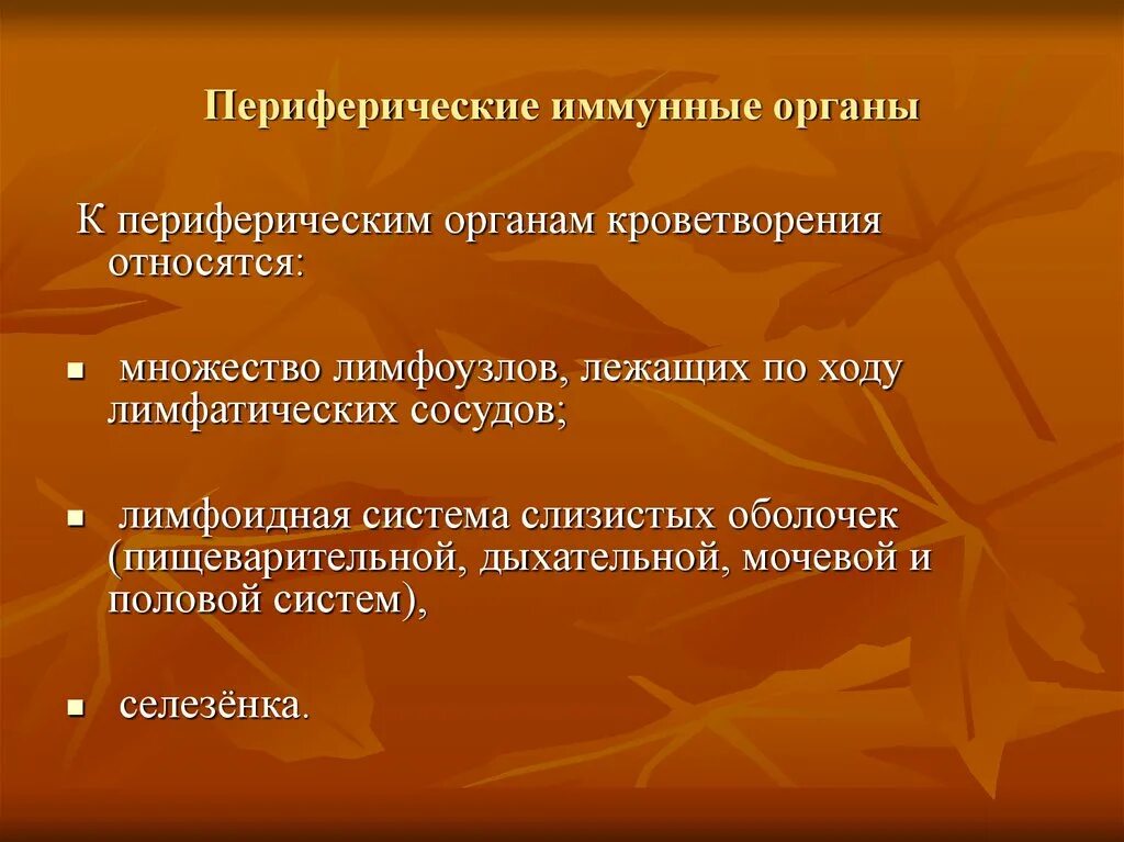 К периферическим иммунным органам относятся. Периферические органы. К периферическим органам иммунной системы относятся. Периферические органы кроветворения. Периферических органов кроветворения презентация.