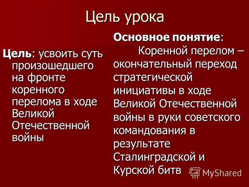 Тест коренной перелом в ходе великой