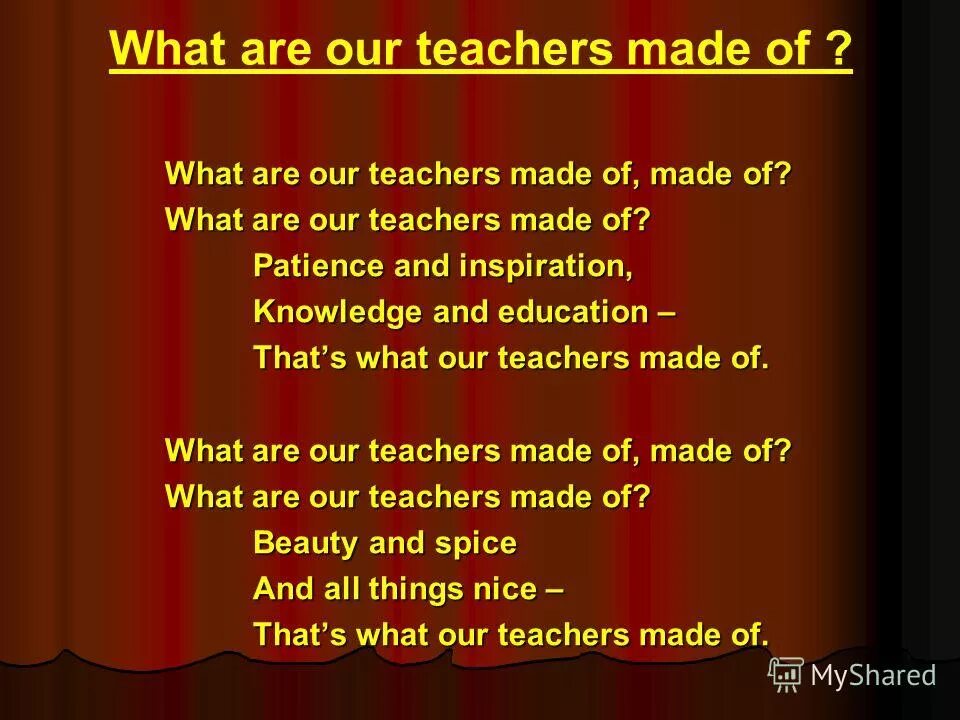 What are you teaching. What are you teaching