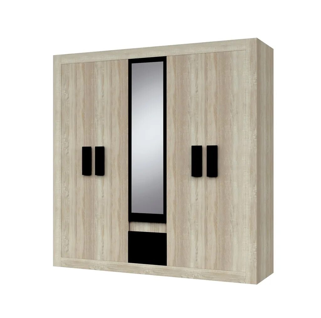 Шкаф 80*260. Шкаф-купе enza home "elegante" 260 см. Wardrobe 3d model. Дуб крафт белый кроношпан. Мебельные стенки в гардеробную.