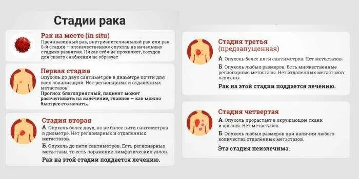 Насколько опасен рак. Стадии опухоли. Онкология стадии и степени.