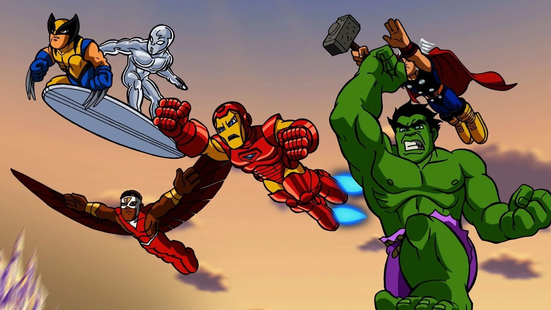 Отряд героев смотрев. Марвел супергеройский отряд. Отряд супергероев персонажи. Отряд супергероев (2009-2011).