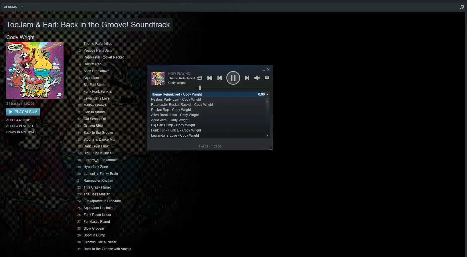 Саундтреки в стим. TOEJAM & Earl: back in the Groove. TOEJAM & Earl are back... In the Groove!. Darkwood и TOEJAM & Earl: back in the Groove. Toe Jam Earl back in the Groove! Icon.