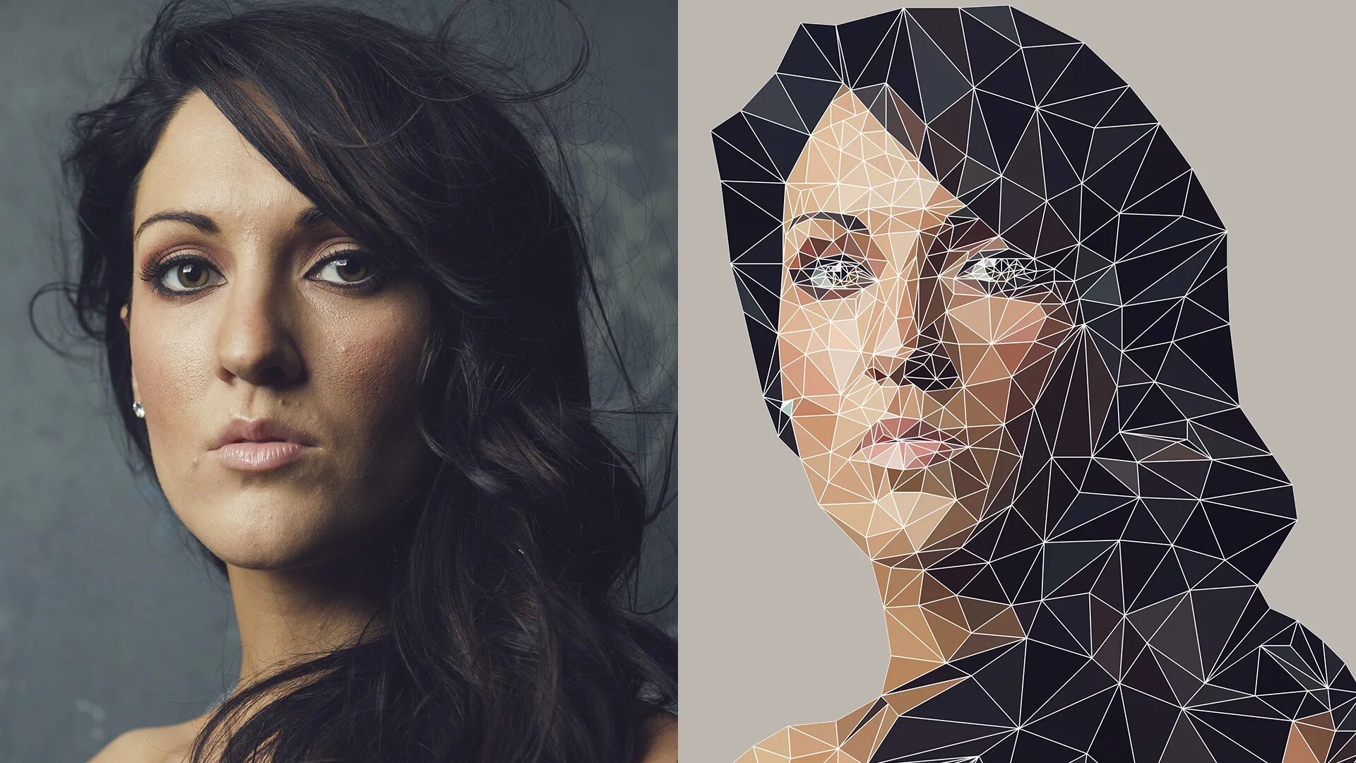 Компьютерная графика photoshop. Полигональный портрет. Растровый портрет. Фильтры для портретов. Геометрическое лицо.