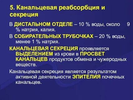 Канальцевая секреция