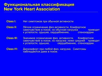 Фк по nyha