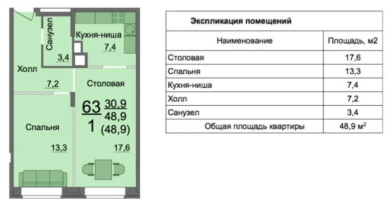 Общая жилплощадь