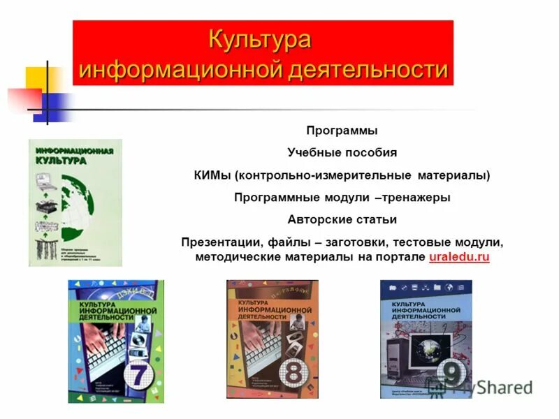 Понятие информационной культуры. Программа информационной культуры. Понятие информационной культуры. Формирование информационной культуры учащихся. Культура обучающихся.