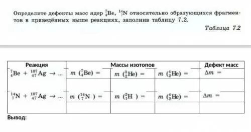 Масса ядра бериллия 9 4. Определите дефект массы ядер be n относительно. Определите дефекты масс ядер 7 4. Таблица дефектов масс изотопов. Таблица дефектов масс ядер.