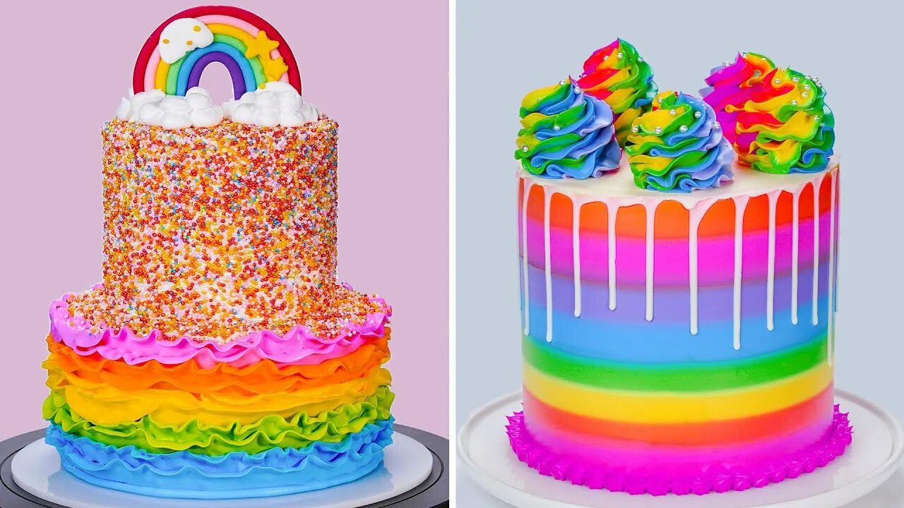 Cake tutorials. Most satisfying cake decorating ideas so tasty galaxy. top amazing rainbow cake decorating recipes for all the rainbow cake lovers perfect colorful cake love новости время.