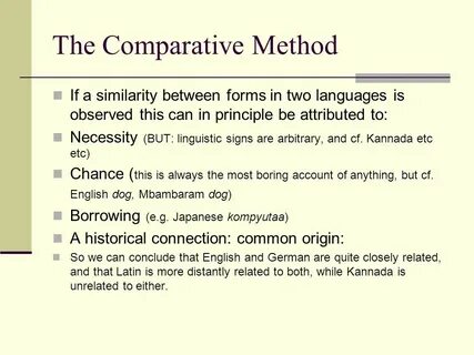 Comparative analysis
