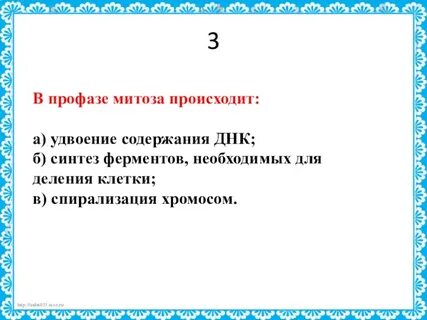 Удвоение количества днк происходит в