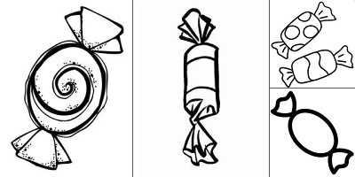 конфетка раскраска