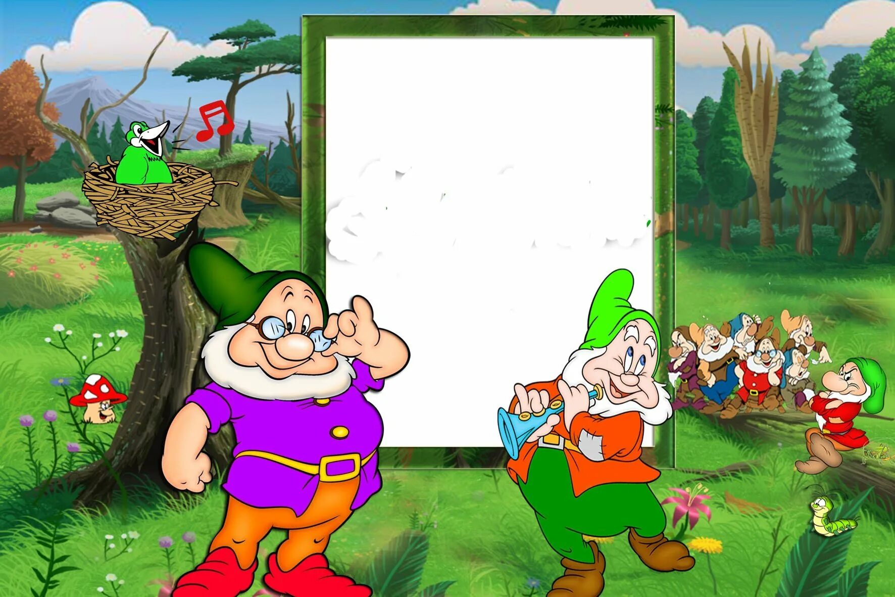 Сказочный лес с гyомами. Фоны гномов для детей. Фоны гномов для детей. Рамки с гномами. Гномики картинки для детей.