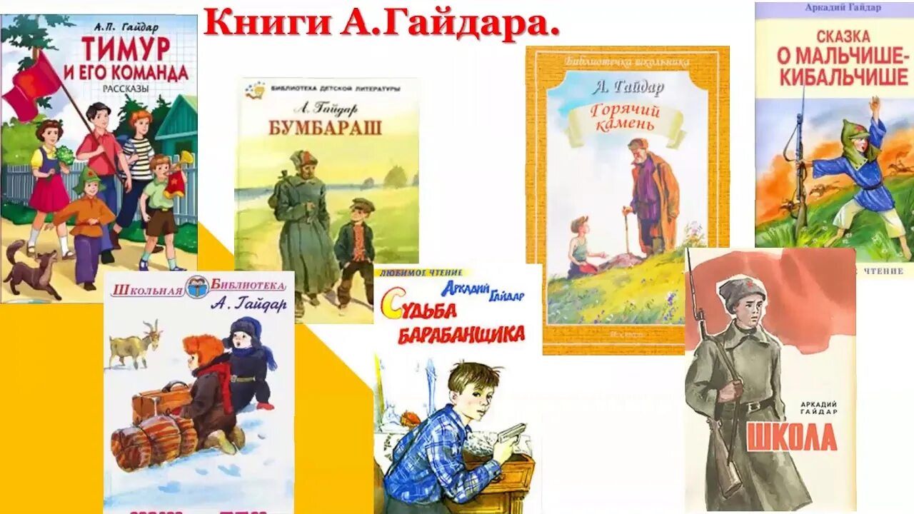 Книги Гайдара для детей список.