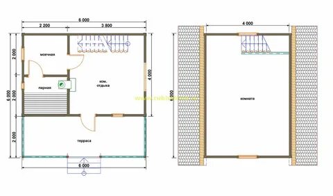 Проект сауны каркасной