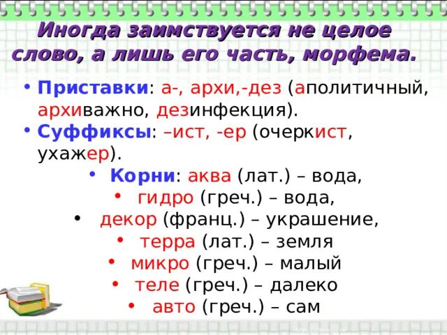 Суффикс Ист. Суффиксы заимствованных слов. Суффикс ел. Слова с суффиксом Ист. Иноязычные приставки и суффиксы