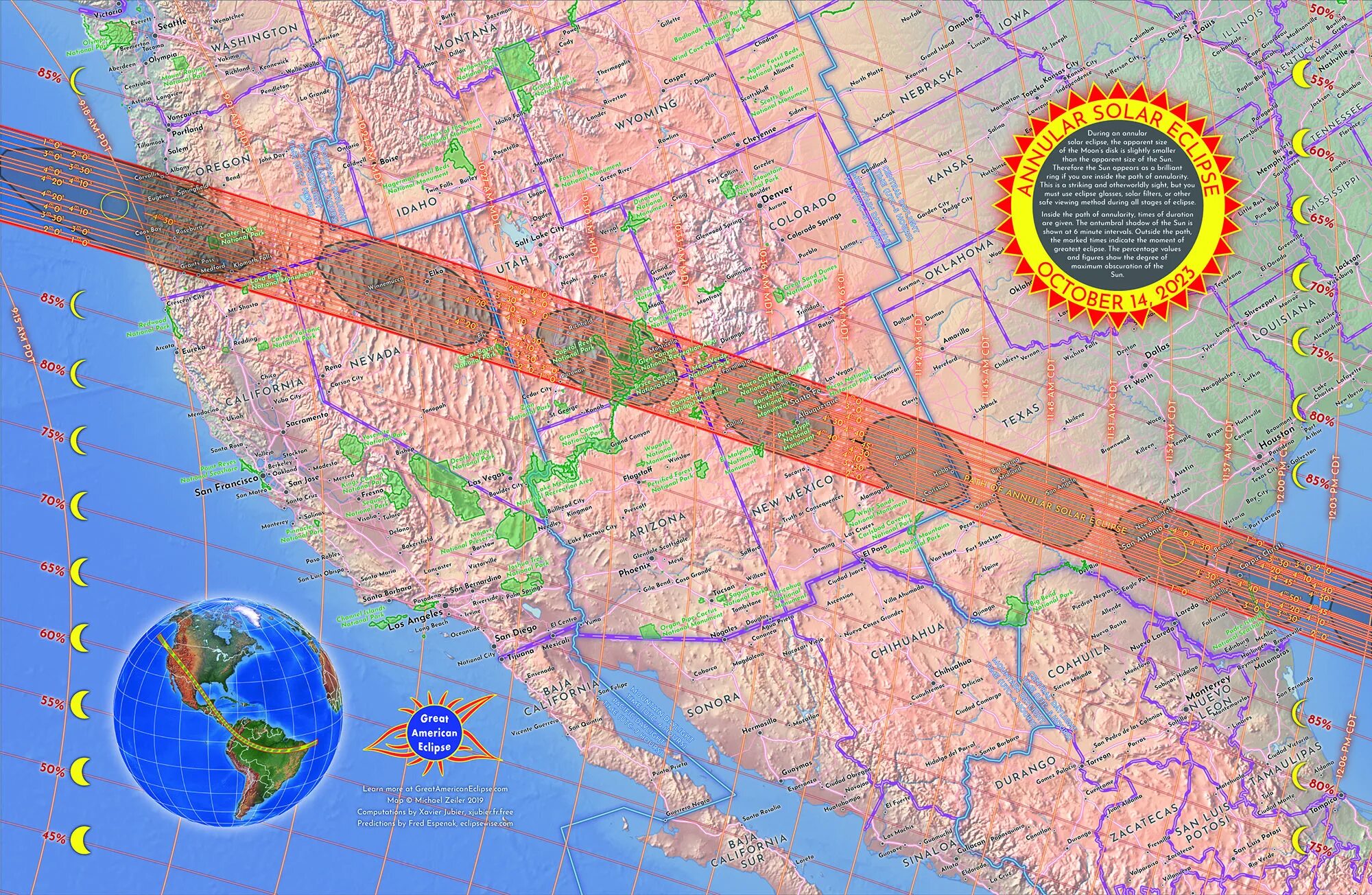 Солнечное затмение 8 апреля в каких городах. Eclipse 2023. Solar Eclipse октября 2023. Карта солнечного затмения. Солнечное затмение октябрь 2023 карта.