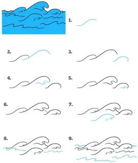 Как нарисовать волны поэтапно. как рисовать волны