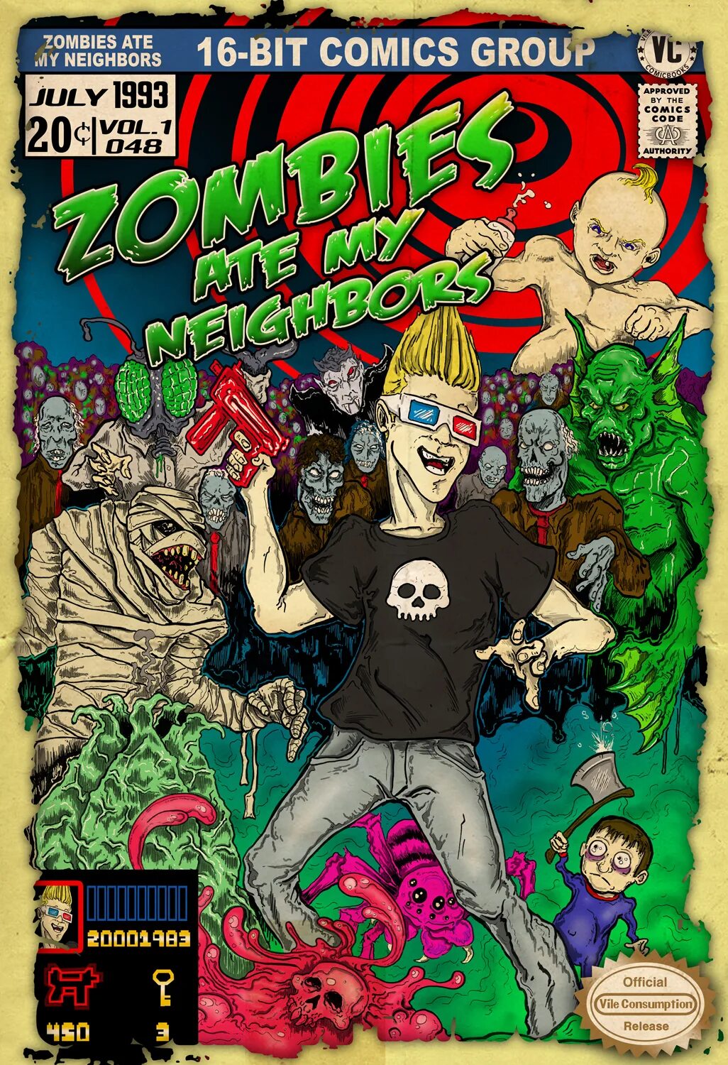 Игра съешь зомби. Zombie ate my Neighbors Sega. Игра на сега Zombies ate my Neighbors. Zombies ate my Neighbors Sega обложка. Зомби съели моих соседей.