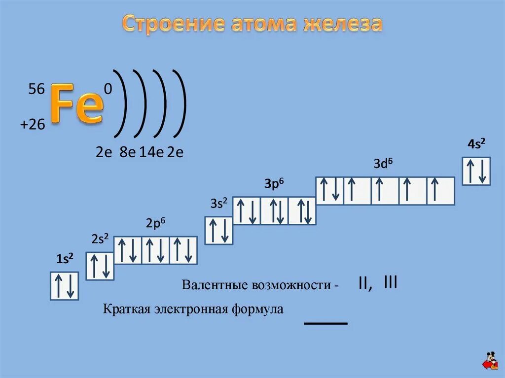 Электронная и электронно графическая формула железа. Fe 26 химический элемент электронная формула. Электронная конфигурация железа. Электронная конфигурация железа 0.