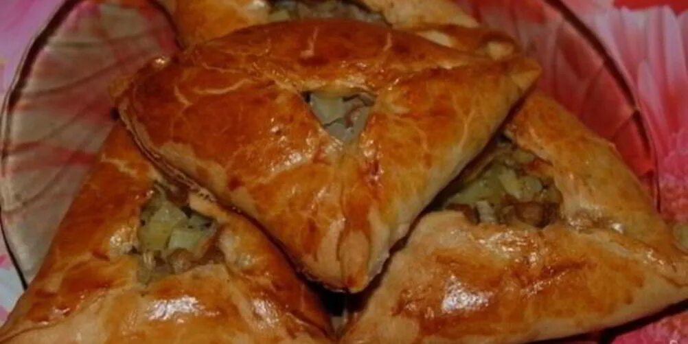 Тесто для треугольников с мясом и картошкой