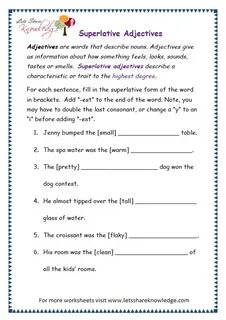 Comparative adjectives reading