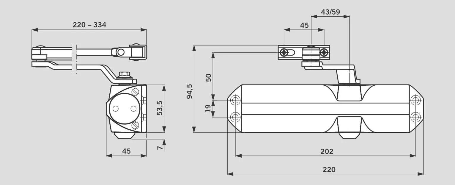 Доводчик дверной Dorma TS-68 en2-4. TS-68 дверной доводчик Dorma. Дверной доводчик Dorma TS-68 чертеж. Доводчик Dorma TS-68.