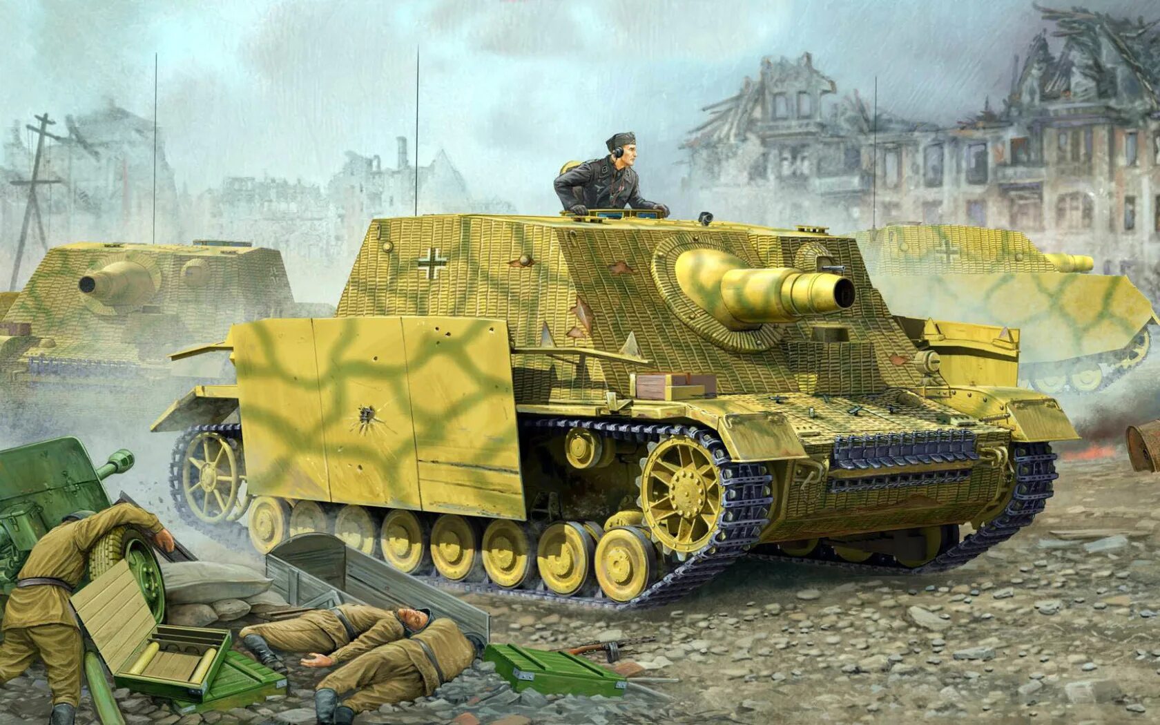 Игры немецких танков. САУ Sturmpanzer IV. Немецкая самоходка Брумбар. Brummbar 4. Штурмпанцер IV Бруммбэр.