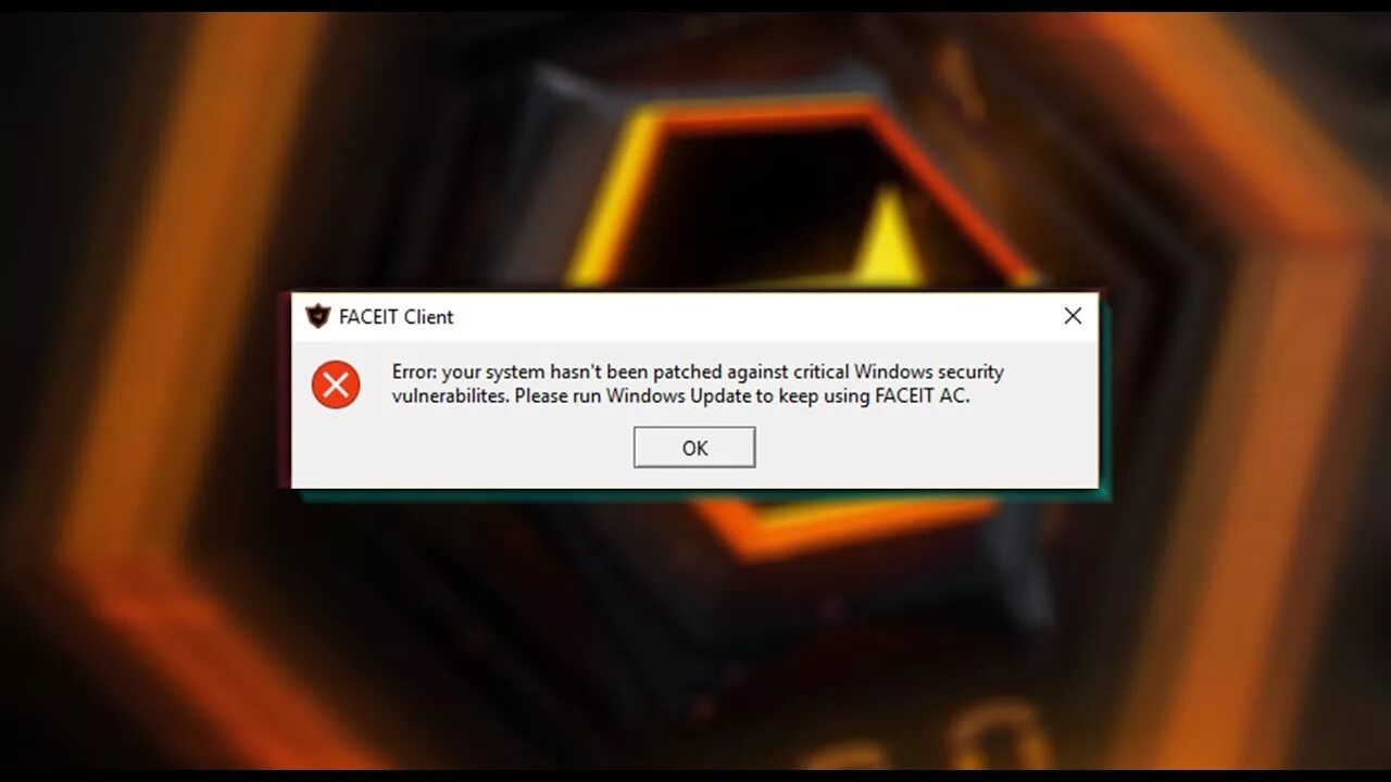 Forbidden driver faceit. Ошибка FACEIT. Ошибка FACEIT Windows. Фейсит ошибка античит Windows. Обновление FACEIT.