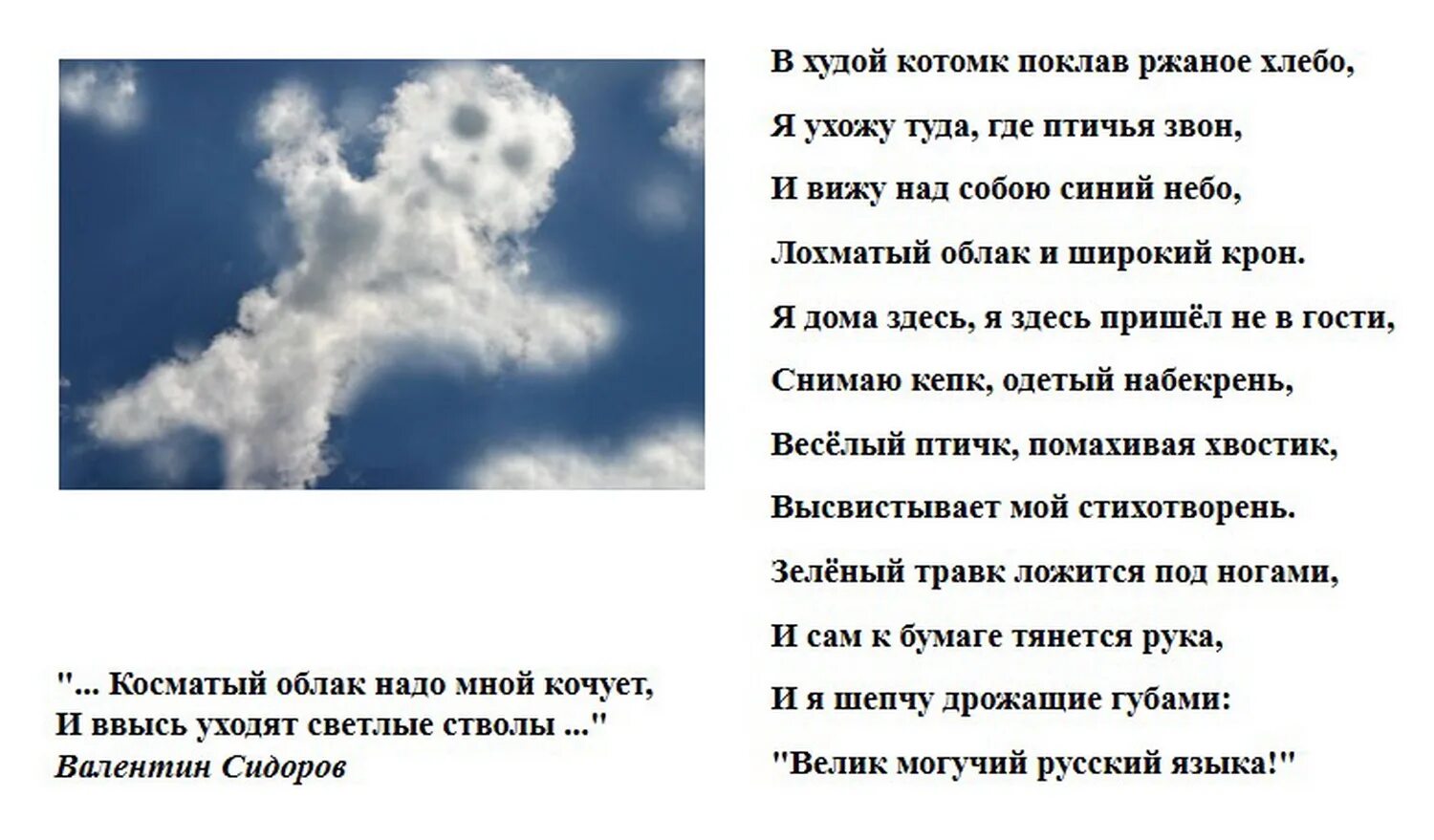 Могучий ушел. В худой котомк поклав ржаное хлебо. Стих Иванова велик могучий русский языка. Поклав в котомк ржаное хлебо.