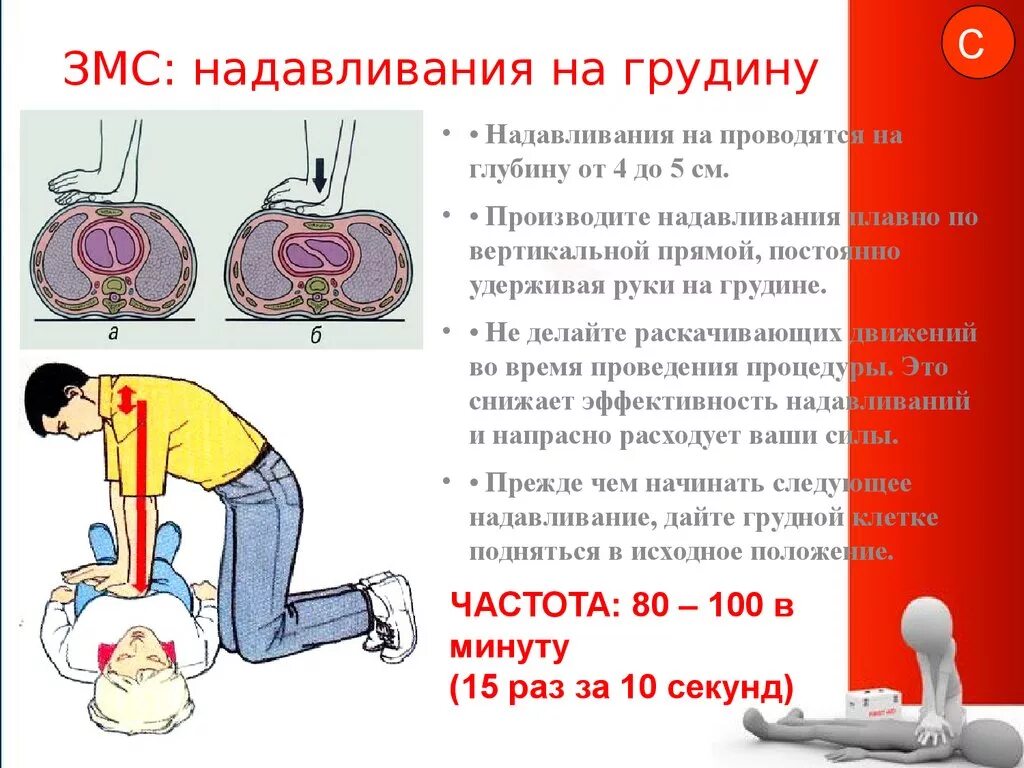 Частота закрытого массажа сердца. Частота надавливания при проведении закрытого массажа сердца. Техники надавливаний на грудную клетку:. Проведение закрытого массажа сердца. При проведении закрытого массажа сердца.