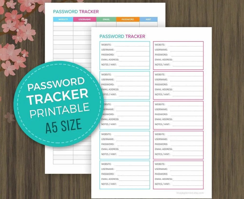 25 password. Трекер паролей. Password Tracker Printable. Трекер паролей распечатать. Органайзер для паролей.