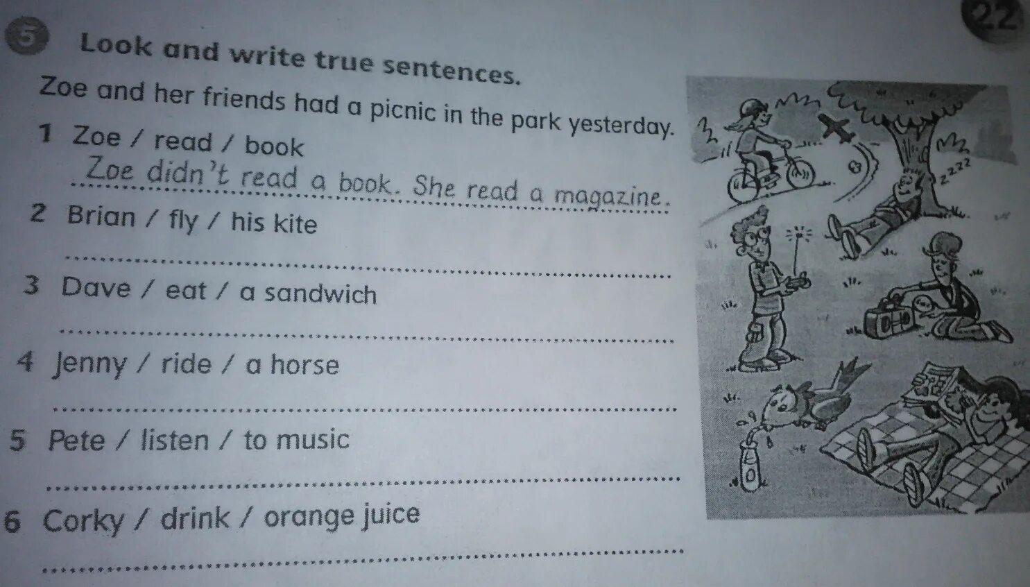 Listen and write the letter. Look and write true sentences. Look and write true sentences Zoe read book. Fly High 2 it's his Kite Worksheet. Zoe read and write when she was.