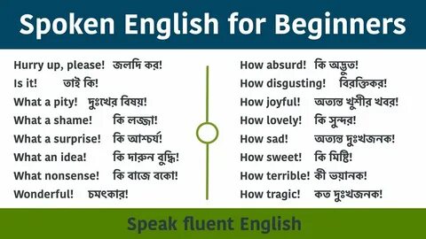Basic Spoken English for Beginners How to speak fluent English? 