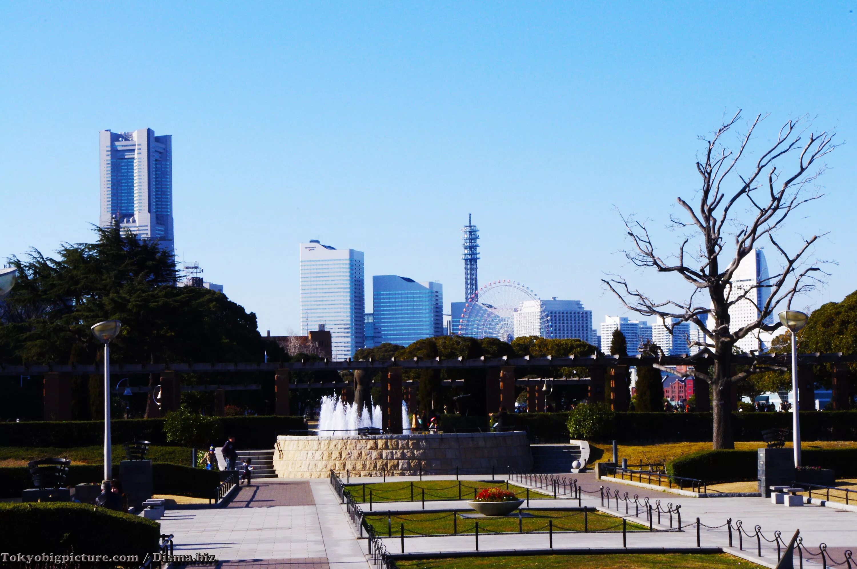 Йокогама Ямасита. Yokohama Park. Парк Ямасита. Панорамы Yamashita Park. Tokyo big