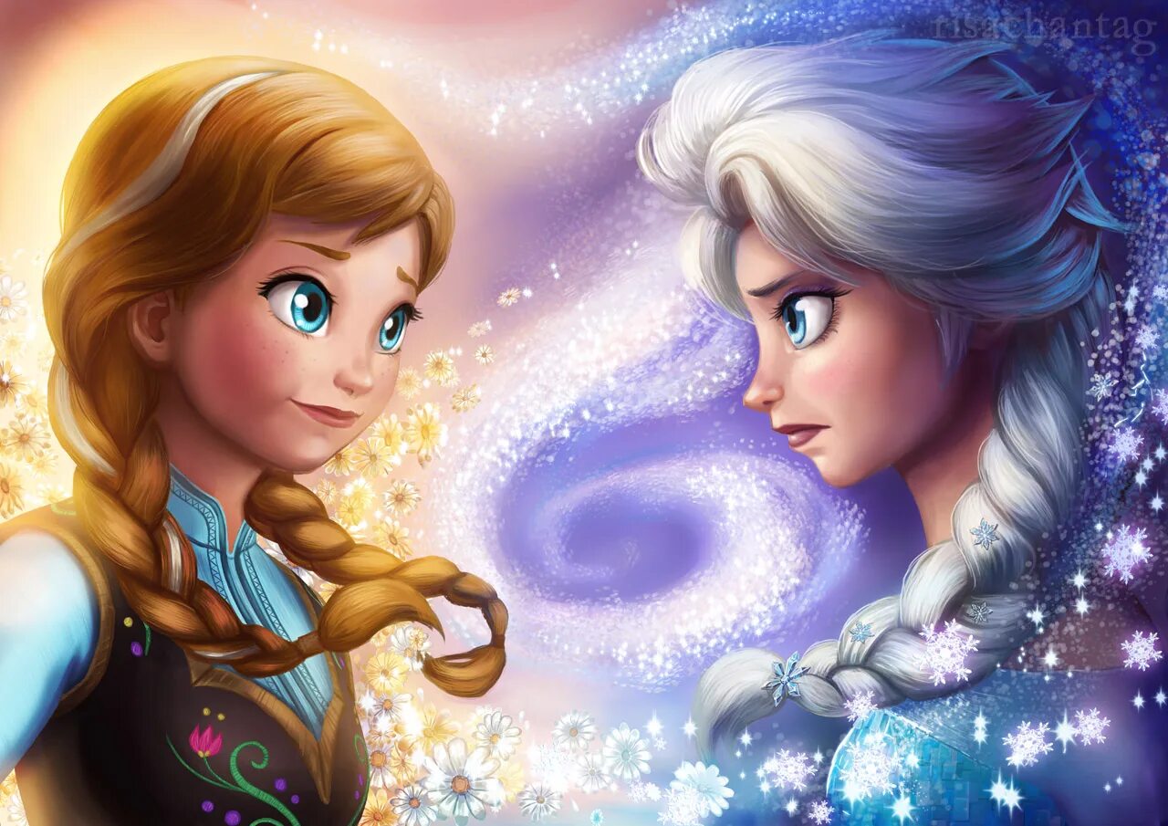 Замороженный дисней. Elsa and Anna.