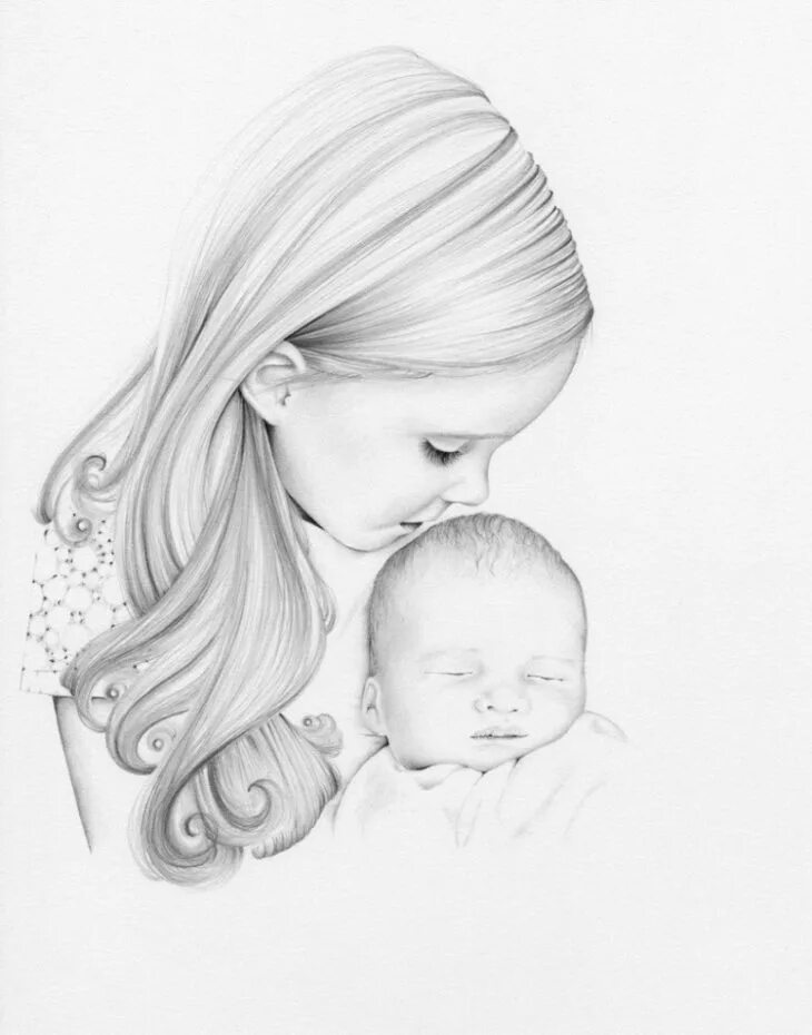 Рисунок для мамы. Мать и дитя карандашом. Мама с ребенком карандашом. Рисунок на день матери карандашом. Нарисовать дочке рисунок