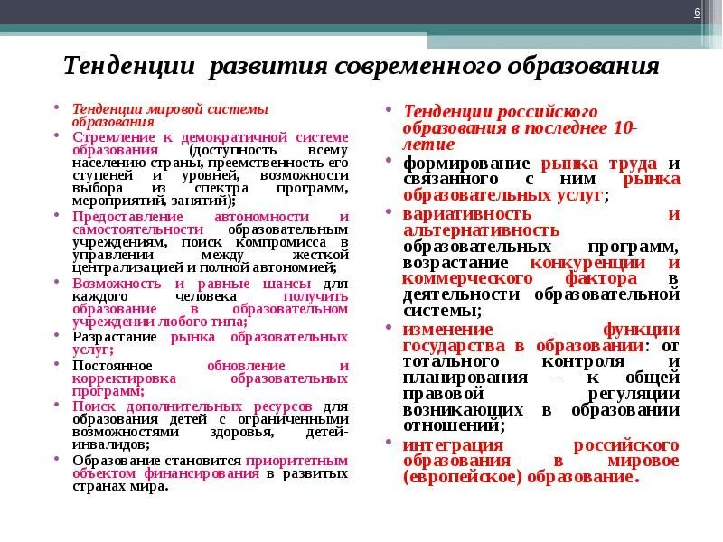 Направления развития образования в россии. Основные тенденции развития образования. Тенденции развития современного образования. Тенденции развития современной системы образования. Современные тенденции в образовании кратко.