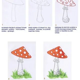 Как нарисовать поганку