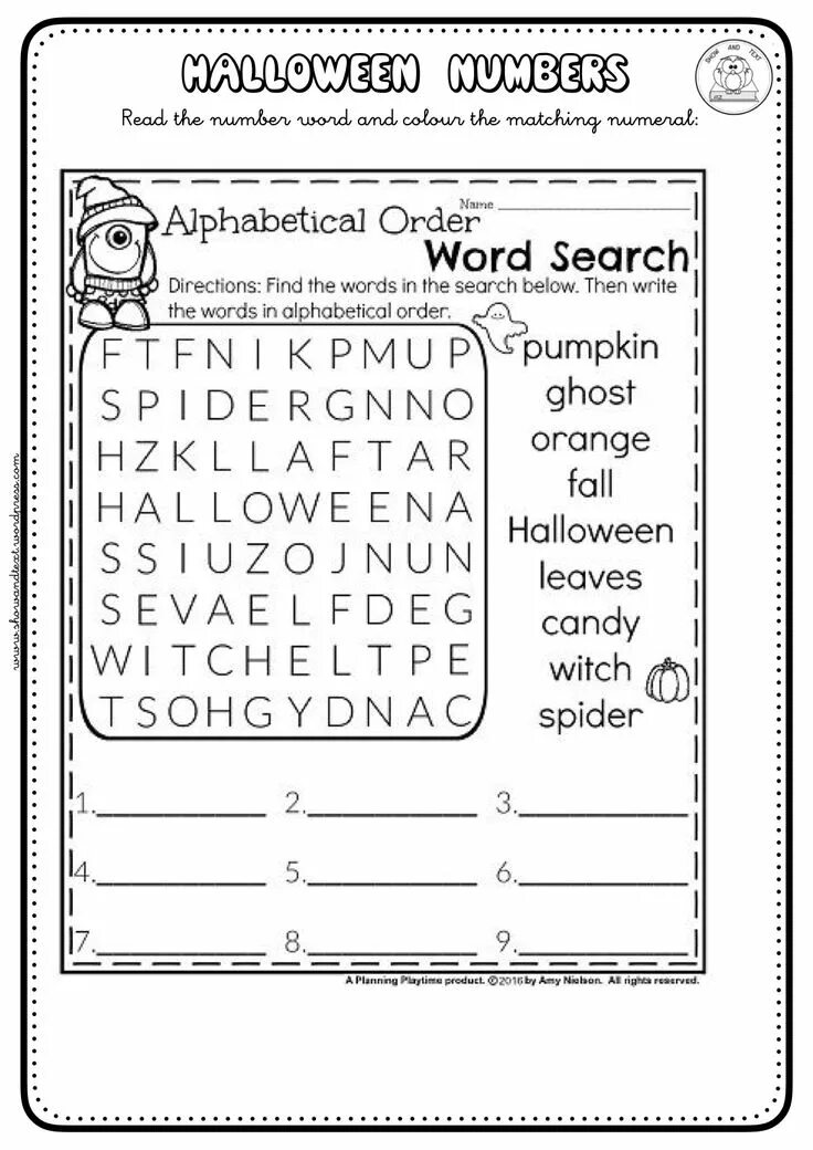 Then put them in alphabetical order. Halloween alphabet words. alphabetical order. word order worksheets.