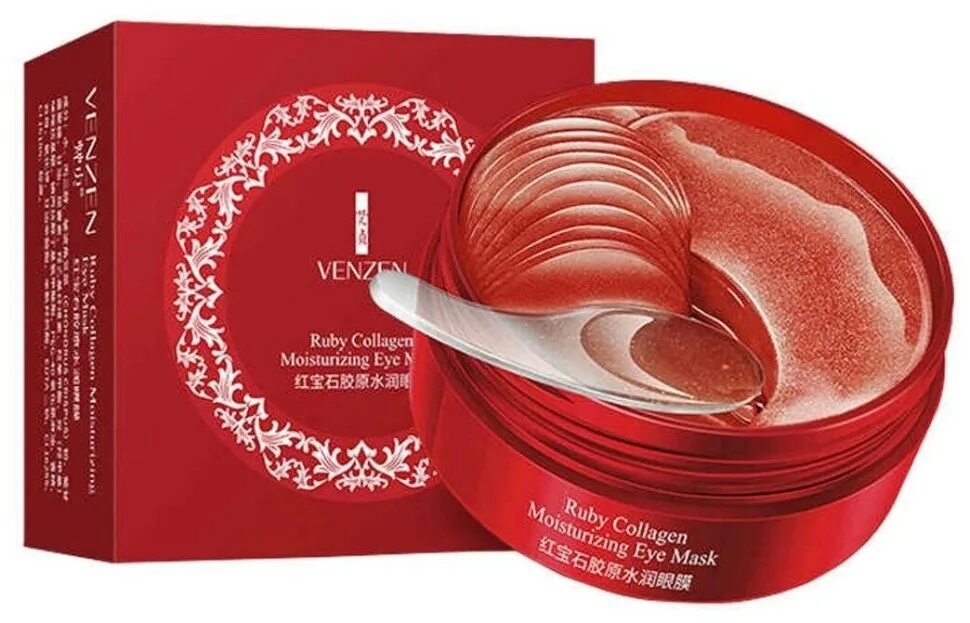 Патчи для глаз с экстрактом водорослей. Патчи venzen ruby collagen. патчи venzen eye mask. гидрогелевые патчи под глаза venzen ruby collagen. cahnsai гидрогелевые патчи.